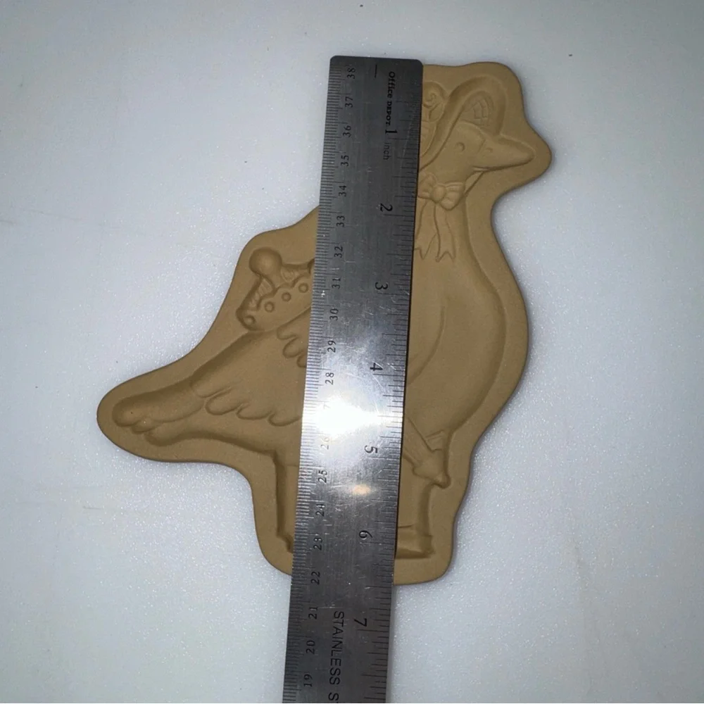 Vintage Brown Bag Cookie Art Mold 1992 Mother Goose Puddle Duck Cottagecore